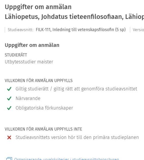 Skärmdump av anmälans uppgifter i Sisu.