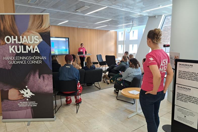 Students in Guidance Corner.