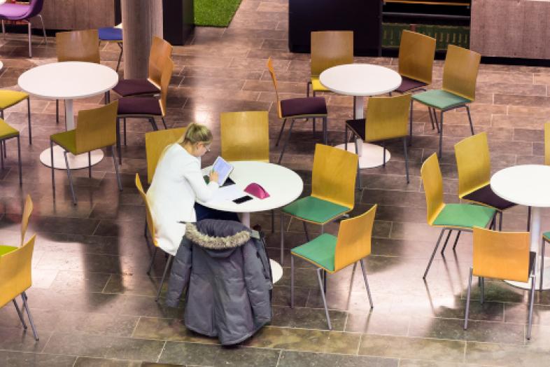 Student in Terkko Health Hub