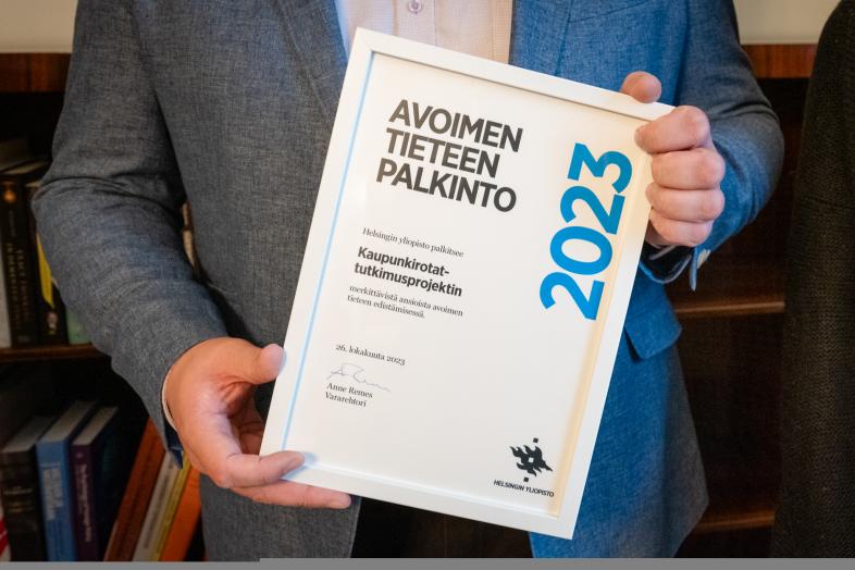 Open science award 2023 was given to the City rats project.