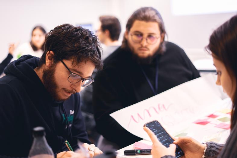 people working together