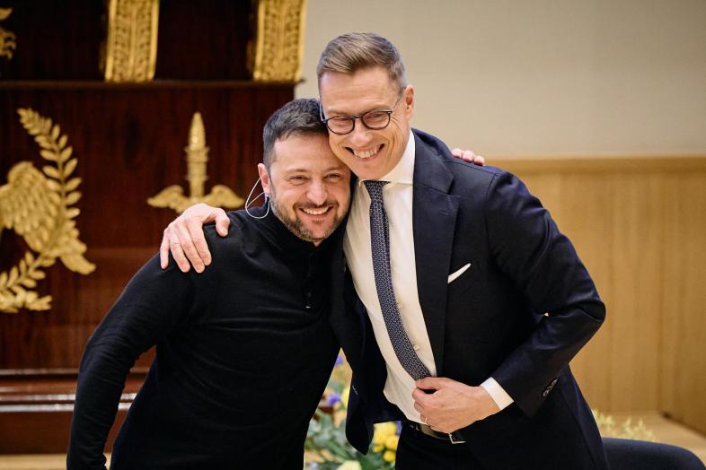 Volodymyr Zelenskyi and Alexander Stubb.