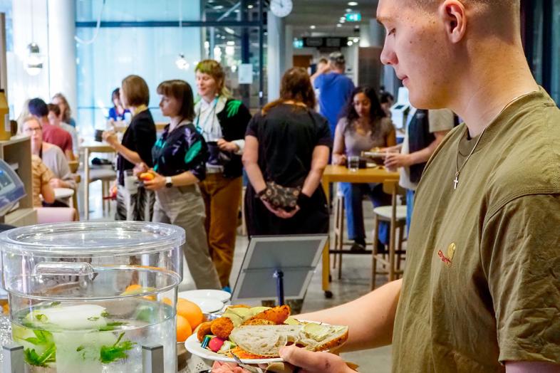 Students in a UniCafe restaurant.
