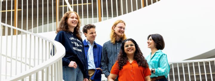 Student in Kaisa house stairs