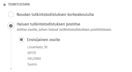 Kuva Sisun käyttöliittymästä